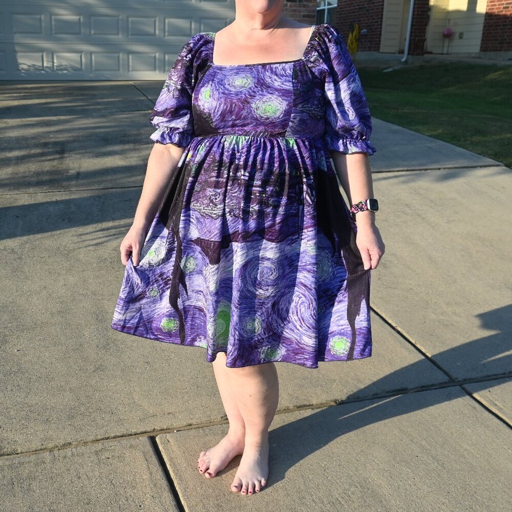 Halloween SHEIN Starry Night Purple Dress Size 0XL (SIze 12)